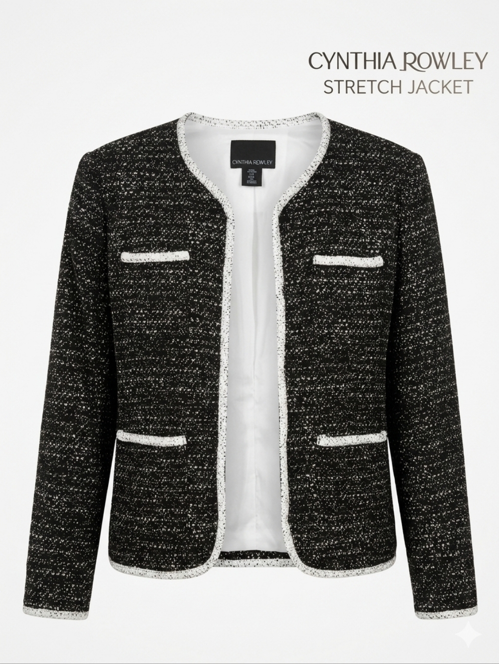 Cynthia Rowley Black and White Stretch Jacket